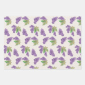 紫色のブドウの水彩の手絵を描形 ラッピングペーパーシート (正面2)