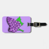 紫色のブドウの集り ラゲッジタグ (正面横)