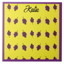 紫色のブドウパーソナライズされた黄色