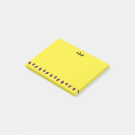 紫色のブドウパーソナライズされた黄色 ポストイット