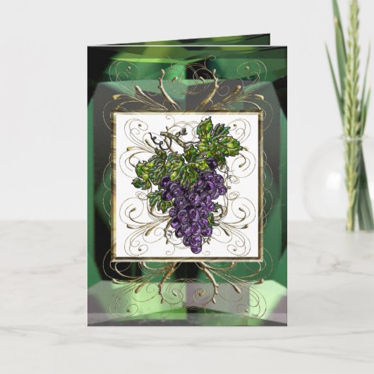 紫色のブドウ カード (正面)