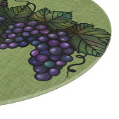 紫色のブドウ、美しい丸い、ガラスのカッティングボード カッティングボード (角)
