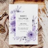 紫色のブライダルシャワーへの招待 招待状