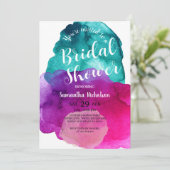 紫色のブライダルシャワーへの招待 招待状 (スタンド正面)