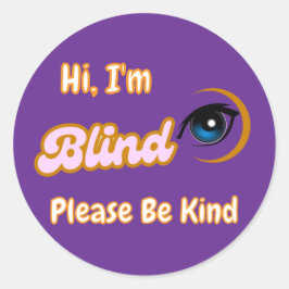 紫色のブラインド記号 ラウンドシール