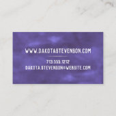 紫色のブラシストローク |バイオレ王室のットモダン（ばちゃばちゃ）跳ねる 名刺 (裏面)