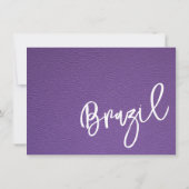 紫色のブラジル・パスポート サンキューカード (裏面)