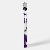 紫色のブラックサッカーチームの色のスポーツパターン Case-Mate iPhoneケース (裏面 / 左)