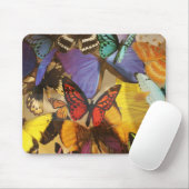 紫色のブルゴーニュ色のオレンジ色の熱帯蝶 マウスパッド (マウス)