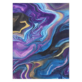 紫色のブルーブラックウォールプレートの渦巻き テーブルクロス (正面)