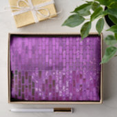 紫色のブロックきらめくパターン 薄葉紙 (ギフト)