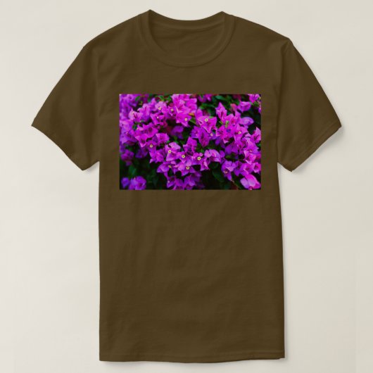 紫色のブーゲンビリアの花1 Tシャツ (デザイン正面)