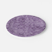 紫色のプチプチ模様 ペーパープレート (アングル)