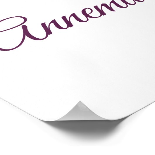 紫色のプラムピンクの牡丹が私たちの結婚店に歓迎 ポスター (角)