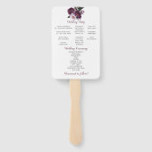 紫色のプラムラベンダー牡丹グリーンプログラムファン ハンドファン (裏面)