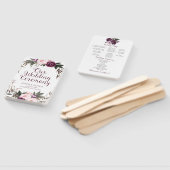 紫色のプラムラベンダー牡丹グリーンプログラムファン ハンドファン (組立なし)