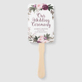 紫色のプラムラベンダー牡丹グリーンプログラムファン ハンドファン (正面)