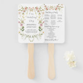 紫色のプラムラベンダー牡丹グリーンプログラムファン ハンドファン (正面&裏面)