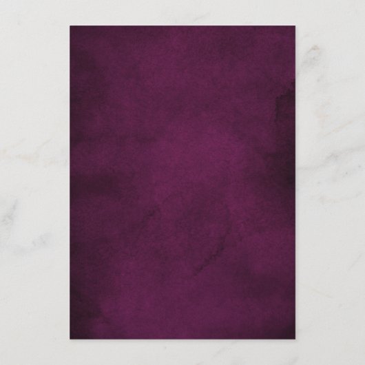 紫色のプラム赤面ピンクローズ幾何結婚メニュー メニュー (裏面)