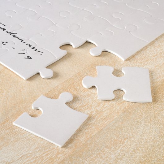 紫色のプラム(サクラの実絵画) ジグソーパズル (側面)