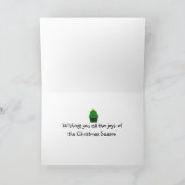 紫色のプランターのデザイナークリスマスツリー シーズンカード (内部)