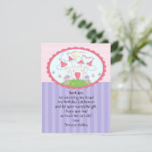 紫色のプリンセスの城は平らなカード感謝していしています サンキューカード (スタンド正面)