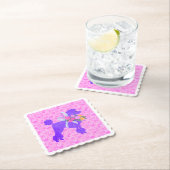 紫色のプードルパーティー供給 ペーパーコースター (インサイチュ)