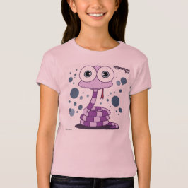 紫色のヘビの女の子のBellaによって合われるベビードールのTシャツ Tシャツ