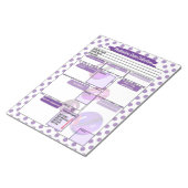 紫色のヘルスケア学生の投薬テンプレート ノートパッド (アングル)