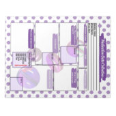 紫色のヘルスケア学生の投薬テンプレート ノートパッド (正面)