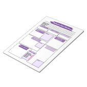 紫色のヘルスケア学生の投薬テンプレート ノートパッド (アングル)