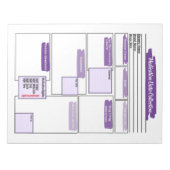 紫色のヘルスケア学生の投薬テンプレート ノートパッド (正面)