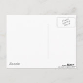 紫色のベニバナに乗る ポストカード (裏面)