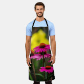 紫色のベニバナ エプロン (着用した状態)