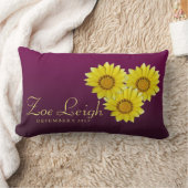 紫色のベビーの花の枕 ランバークッション (ブランケット)