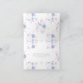 紫色のベビーシャワーフローラ水色 サンキューカード (内部)