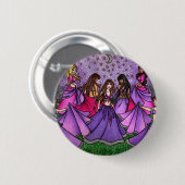 紫色のベリーダンサーの集まり 缶バッジ (正面&裏面)