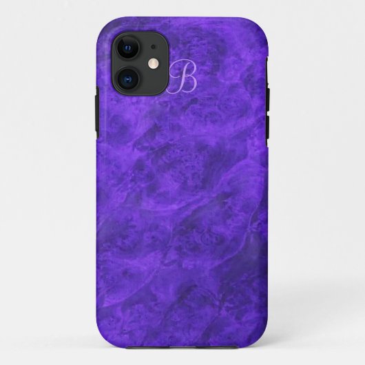 紫色のベルベットのクルミiPhoneケースモノグラムの** Case-Mate iPhoneケース (裏面)