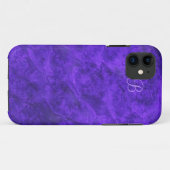 紫色のベルベットのクルミiPhoneケースモノグラムの** Case-Mate iPhoneケース (裏面(横))