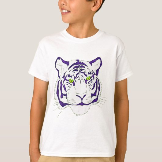 紫色のベンガルトラ Tシャツ (正面)