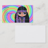 紫色のペイズリーのヒッピーの名刺 名刺 (正面/裏面)