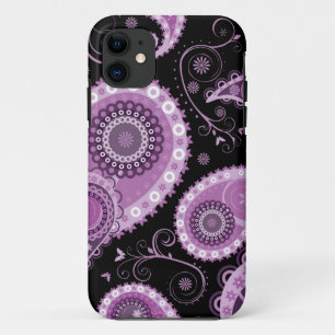 紫色のペイズリーのiPhone 5の箱 iPhone 11 ケース