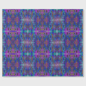 紫色のペイズリーパターン ラッピングペーパー (フラット)