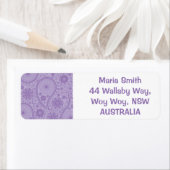 紫色のペイズリーパターン ラベル (インサイチュ)