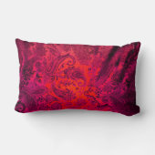 紫色のペイズリー ランバークッション (裏面)