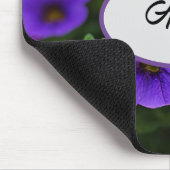 紫色のペチュニアの花（名前） マウスパッド (コーナー)