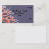 紫色のペンキのオレンジ炎 名刺 (正面/裏面)