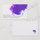 紫色のペンキの汚れ名刺 名刺 (正面/裏面)