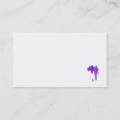 紫色のペンキの汚れ名刺 名刺 (裏面)