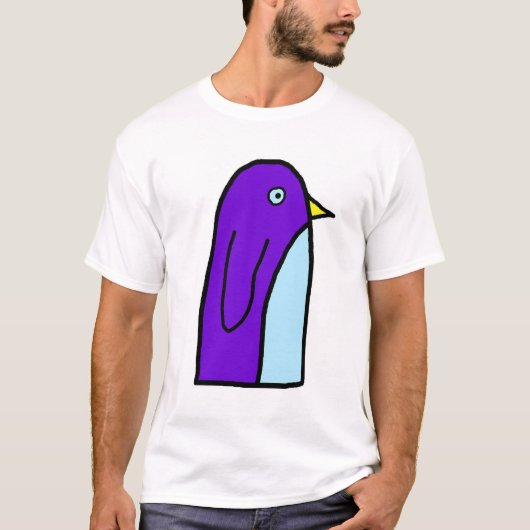 紫色のペンギン Tシャツ (正面)